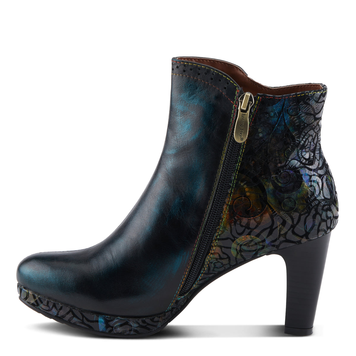 L'Artiste L'ARTISTE MARLEIGH BOOTS boot in black multi with handcrafted leather design