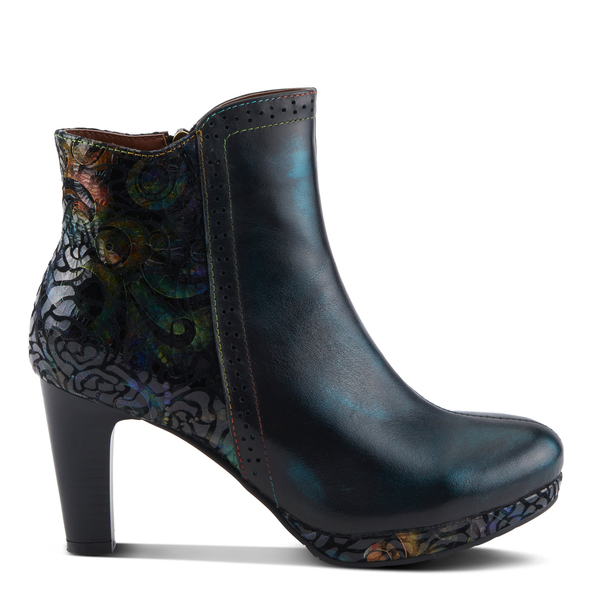 L'Artiste L'ARTISTE MARLEIGH BOOTS boot in black multi with handcrafted leather design