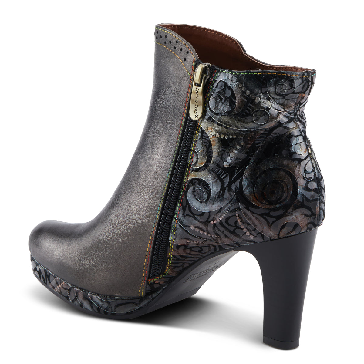 L'Artiste L'ARTISTE MARLEIGH BOOTS boot in pewter multi with handcrafted leather design