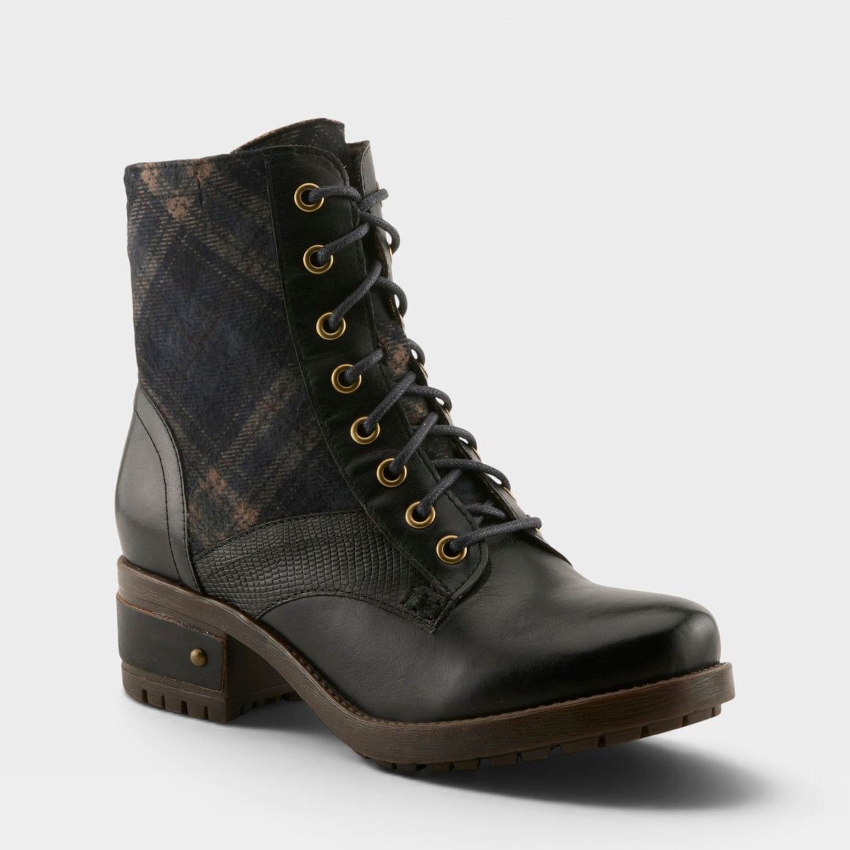 L'ARTISTE MARTY-PLAID BOOTS-1