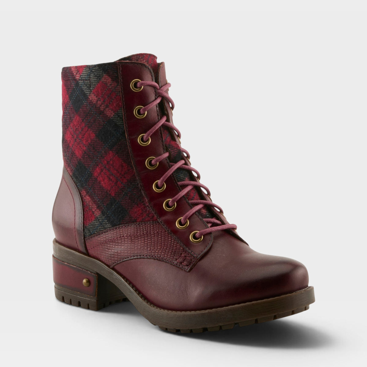 L'ARTISTE MARTY-PLAID BOOTS