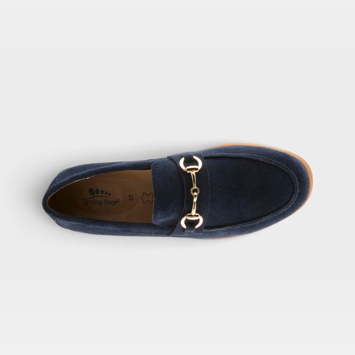 Spring Step Maryln Navy Suede Casual Shoe