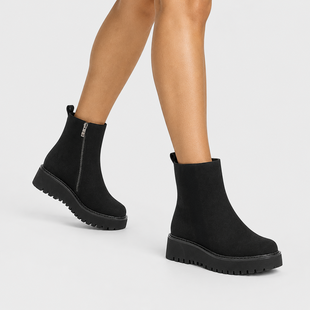 Azura Mendiapa Black Boot - on-foot view
