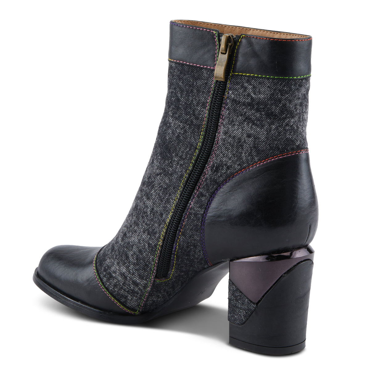 L'Artiste L'ARTISTE MILANI BOOTS boot in denim blue with handcrafted leather design