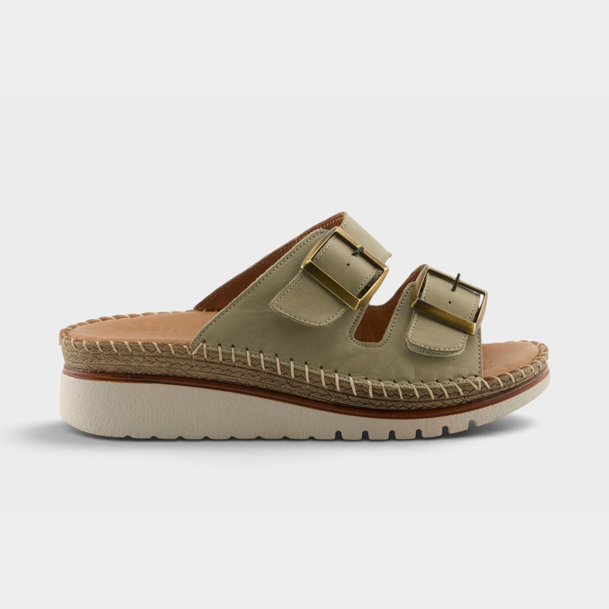 Spring Step Minisia Olive Green Wedge Sandal
