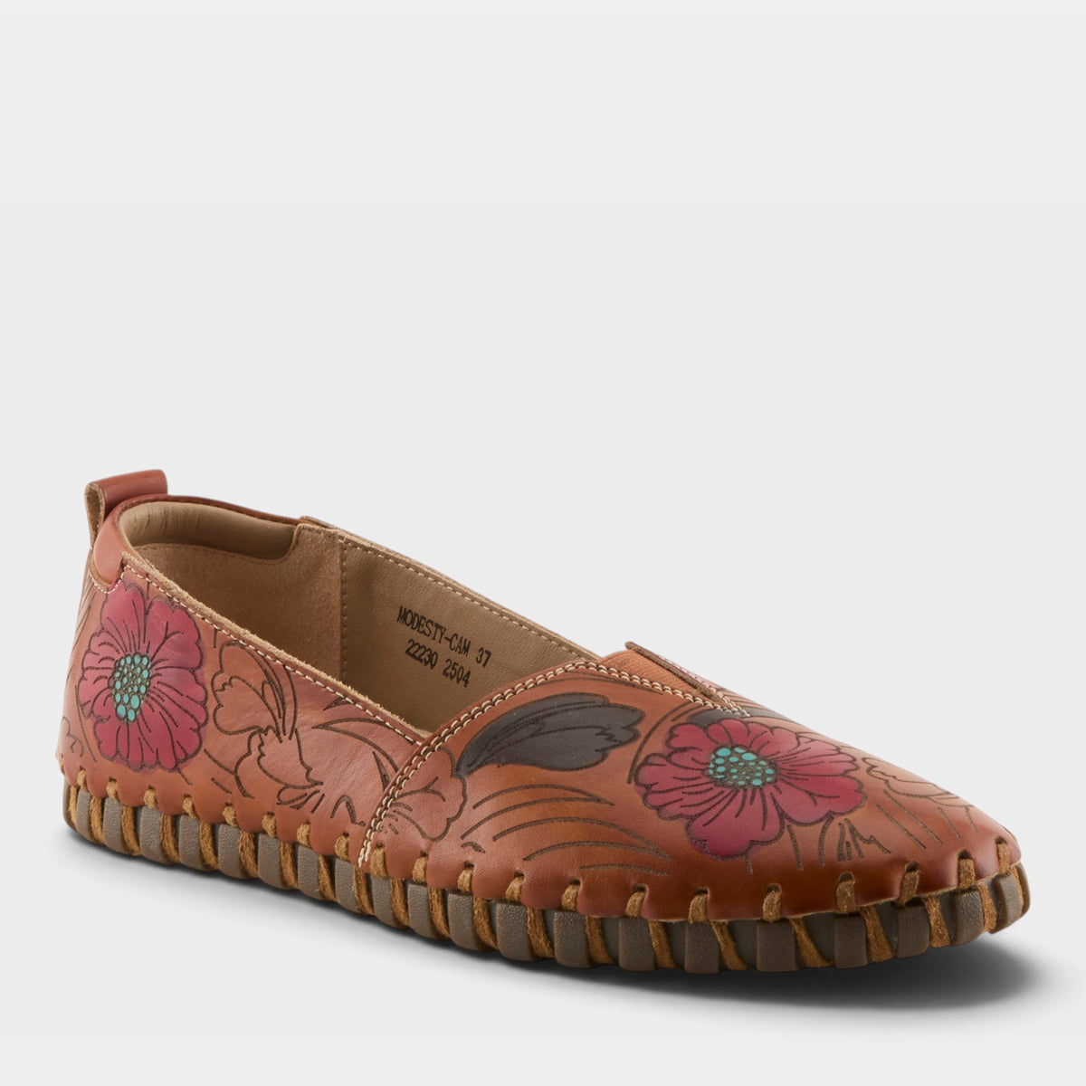 L'Artiste Modesty Shoes in Camel Multi, front view