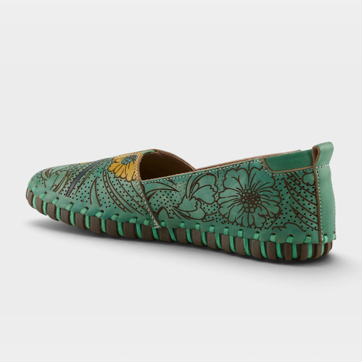 L'Artiste Modesty shoes in Mint Green Multi, alternate angle view