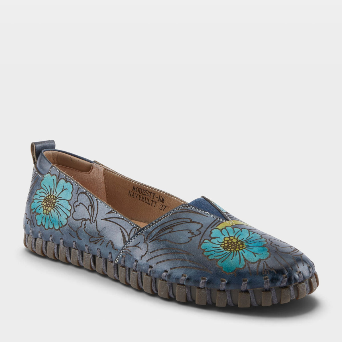 L'Artiste Modesty Shoes in Navy Multi, front view