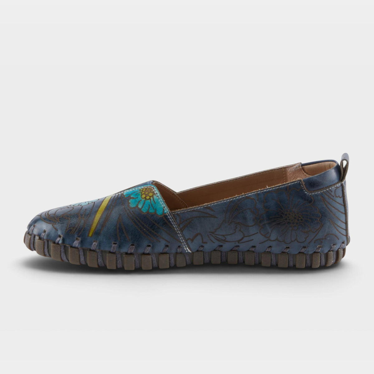L'Artiste Modesty shoes in Navy Multi, side view