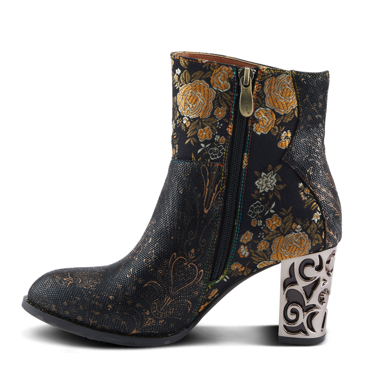 L'Artiste L'ARTISTE MONET BOOTS boot in black multi with handcrafted leather design