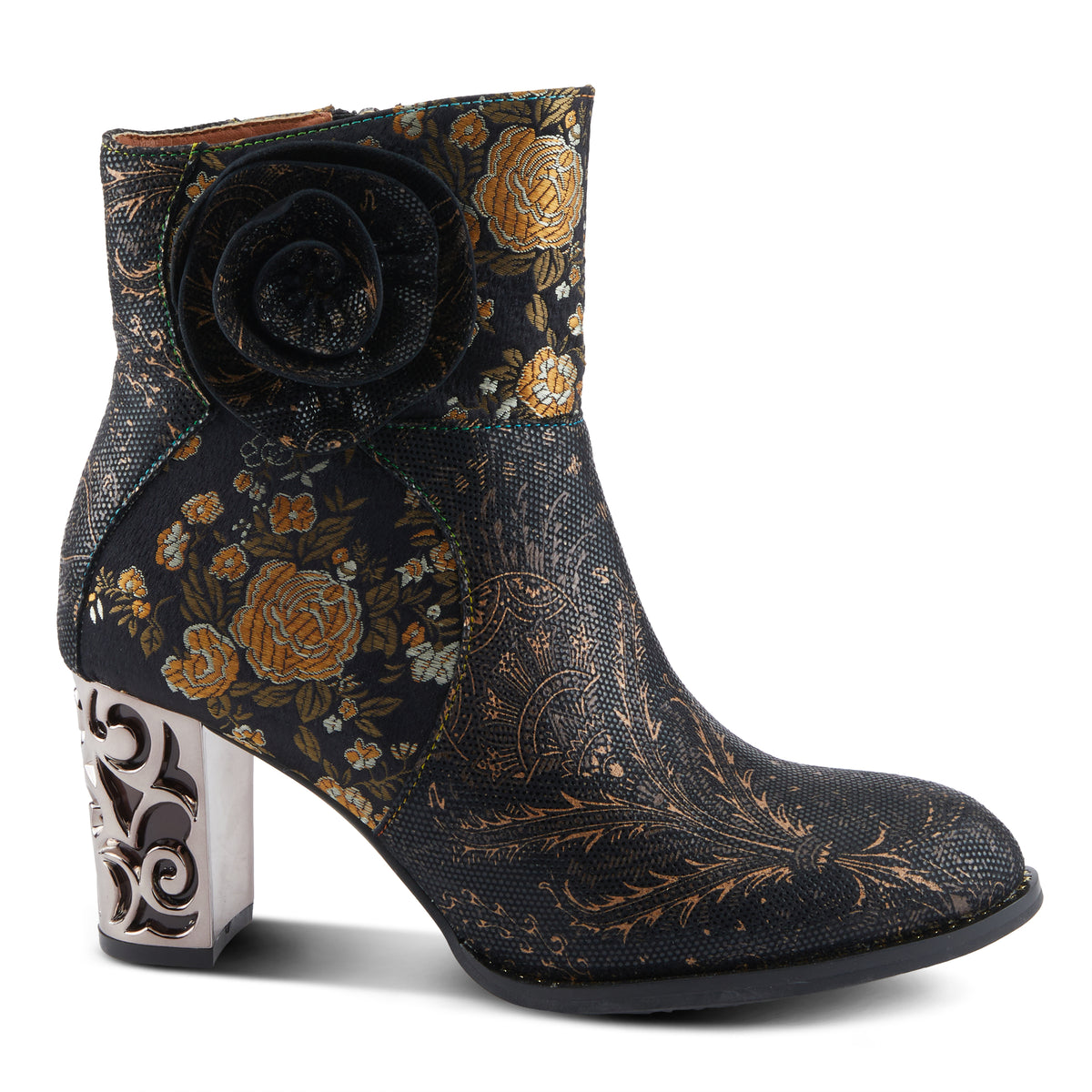 L'Artiste L'ARTISTE MONET BOOTS boot in black multi with handcrafted leather design