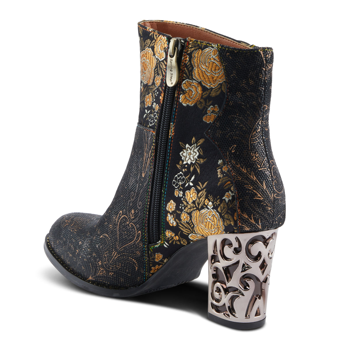 L'Artiste L'ARTISTE MONET BOOTS boot in black multi with handcrafted leather design