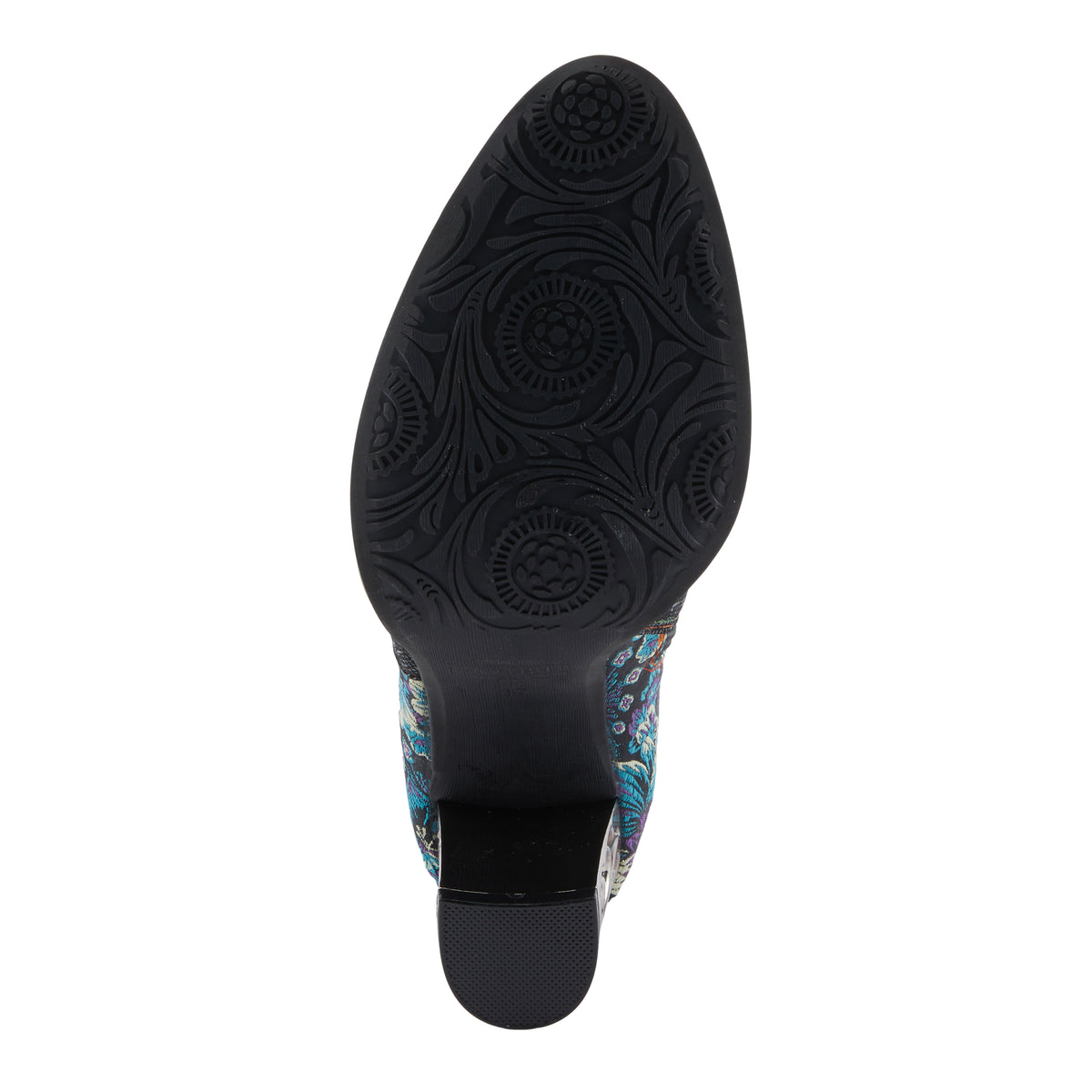 L'Artiste L'ARTISTE MONET BOOTS boot in turquoise multi with handcrafted leather design