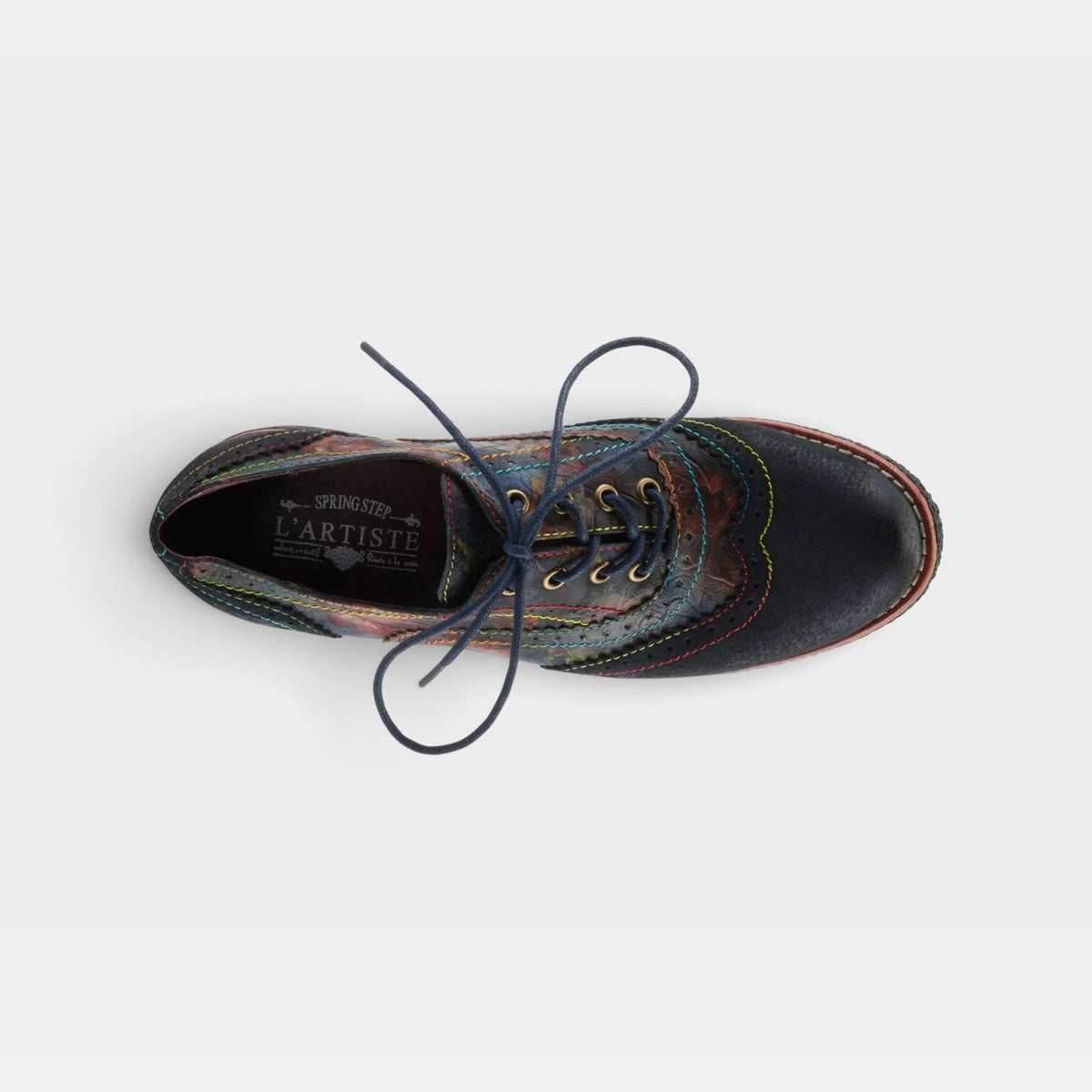 L'Artiste Muggiasti-Vinty shoes in Black Multi, top view