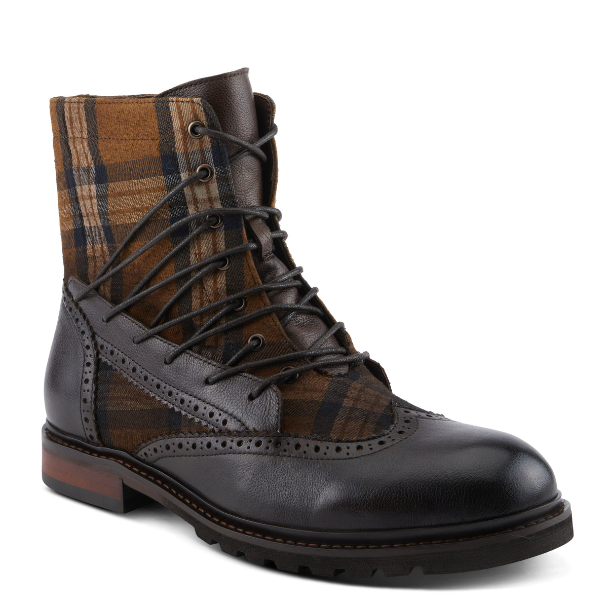 L'Artiste L'ARTISTE MEN MYLES BOOTS boot in chocolate multi with handcrafted leather design
