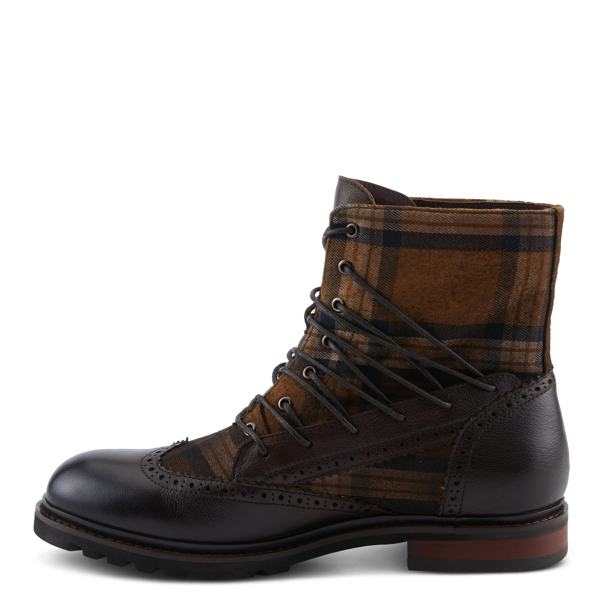 L'Artiste L'ARTISTE MEN MYLES BOOTS boot in chocolate multi with handcrafted leather design