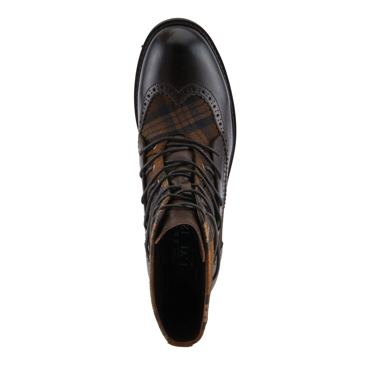 L'Artiste L'ARTISTE MEN MYLES BOOTS boot in chocolate multi with handcrafted leather design