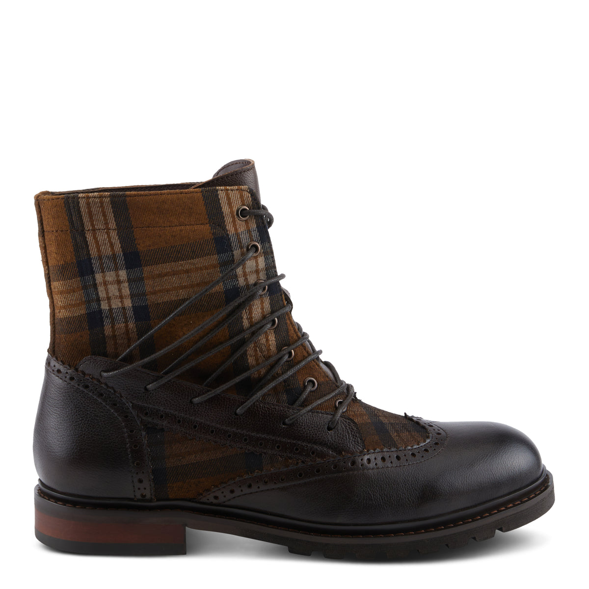 L'Artiste L'ARTISTE MEN MYLES BOOTS boot in chocolate multi with handcrafted leather design