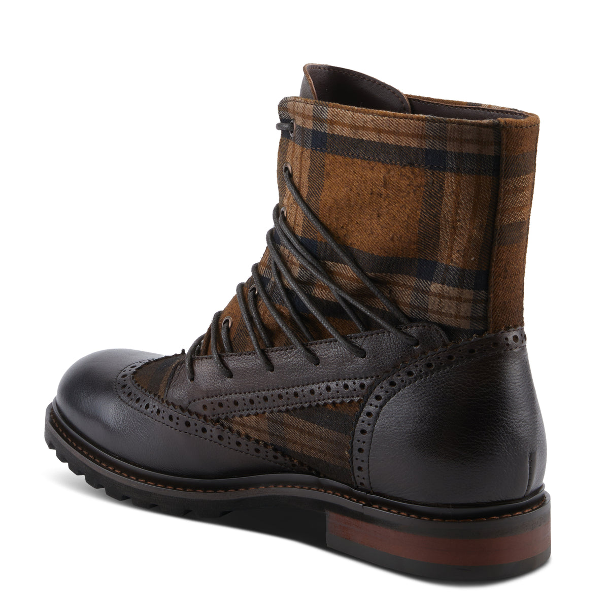 L'Artiste L'ARTISTE MEN MYLES BOOTS boot in chocolate multi with handcrafted leather design