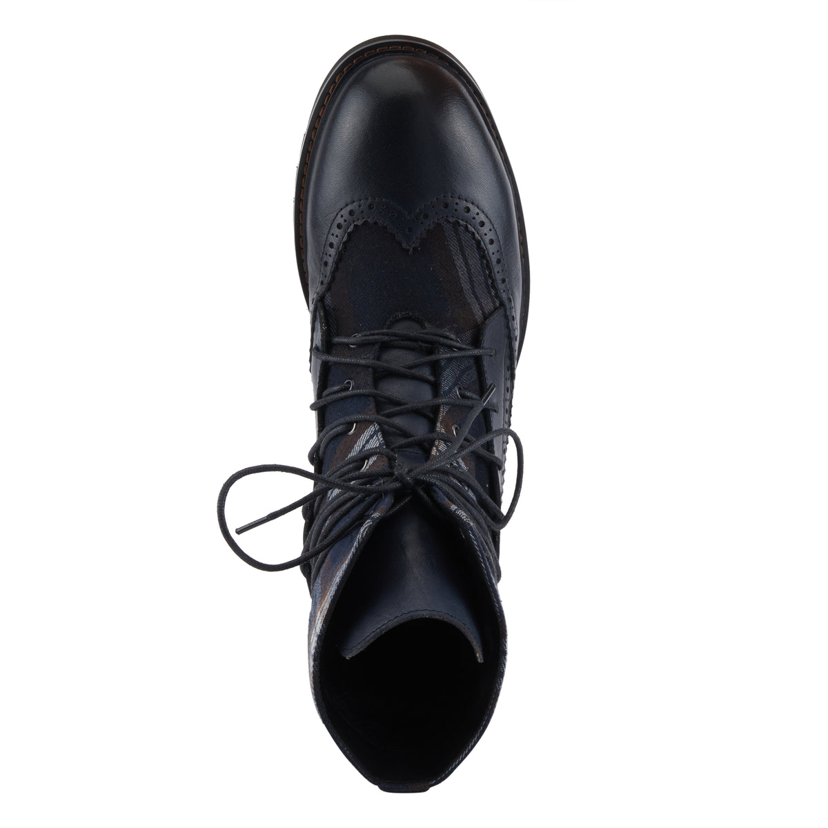 L'Artiste L'ARTISTE MEN MYLES BOOTS boot in navy multi with handcrafted leather design