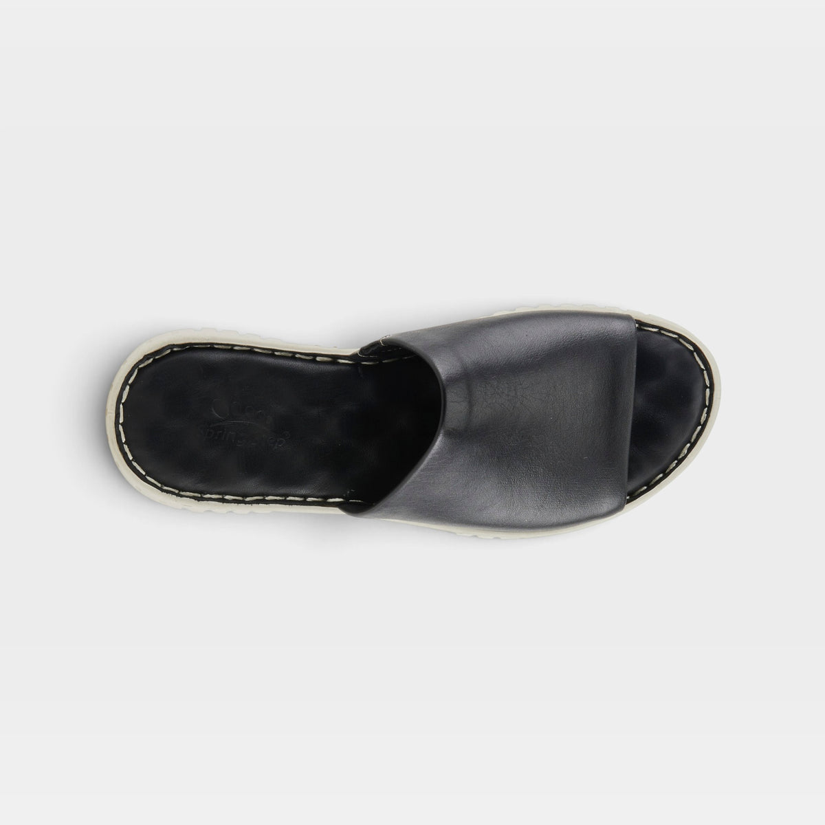 Spring Step Nappa Black Slide Sandal