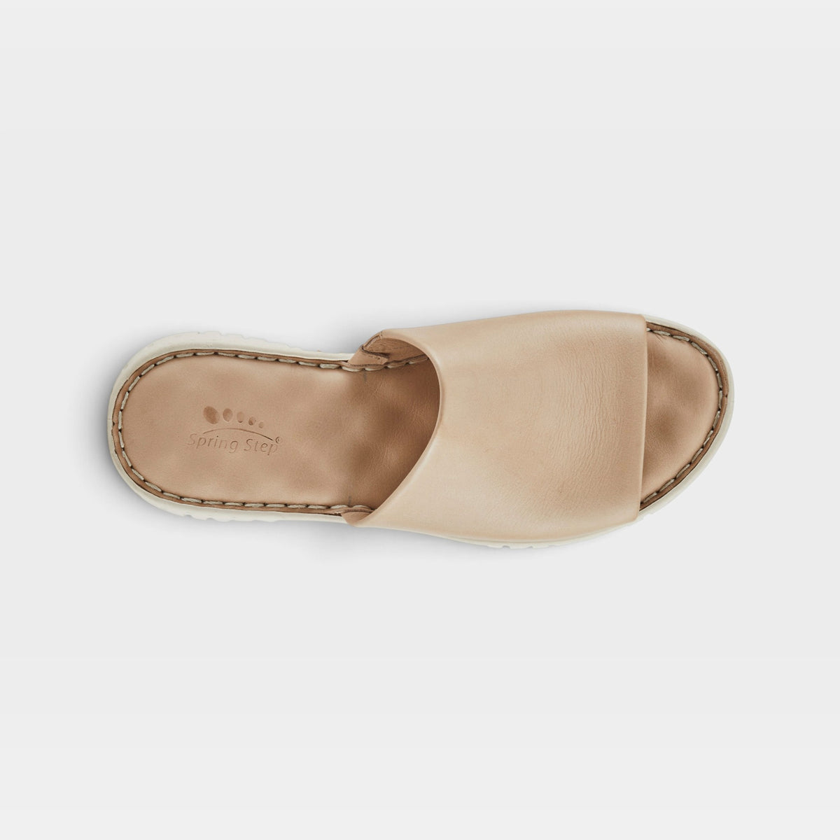 Spring Step Nappa Beige Slide Sandal