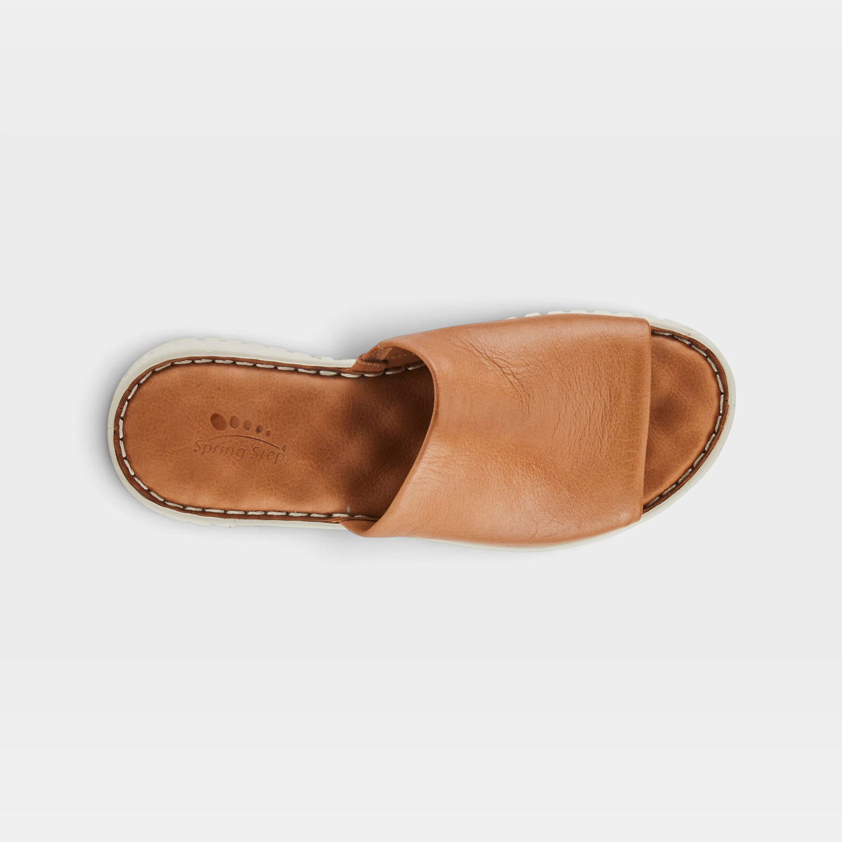 Spring Step Nappa Camel Slide Sandal