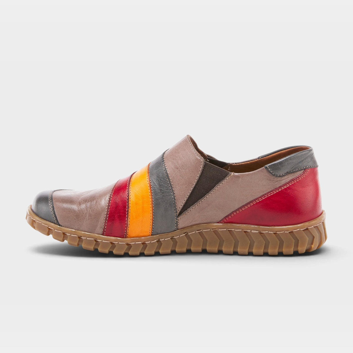 Spring Step Neeta Grey Multi Slip-On Shoe