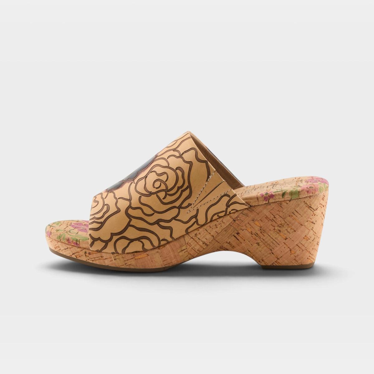 L'Artiste Niceneasy sandals in Tan Multi, side view