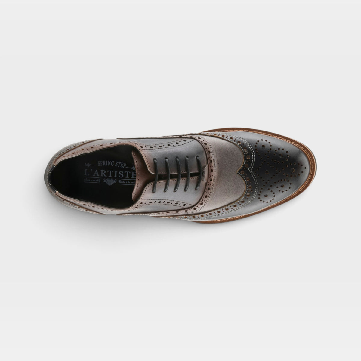 L'Artiste Men Niko Grey Multi Oxford Shoe