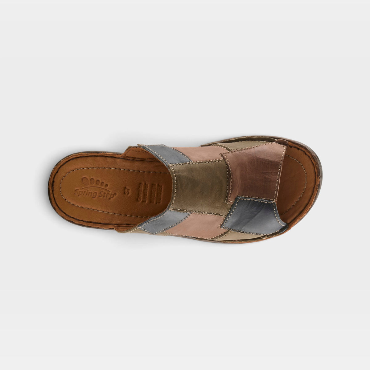 Spring Step Nivara Olive Multi Flat Sandal