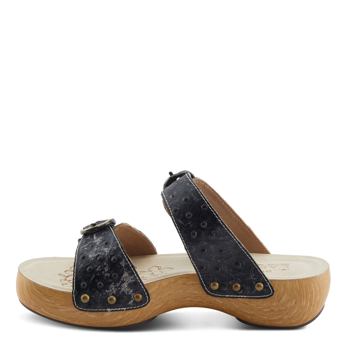 L'Artiste L'ARTISTE NOSTALGISH SANDALS sandal in black with handcrafted leather design
