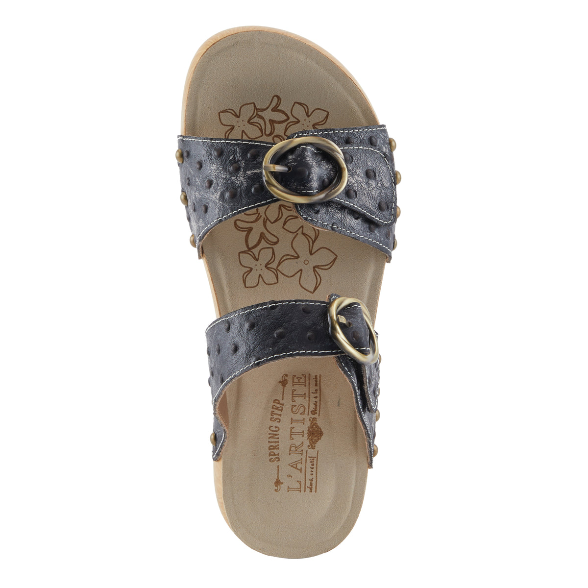 L'Artiste L'ARTISTE NOSTALGISH SANDALS sandal in black with handcrafted leather design