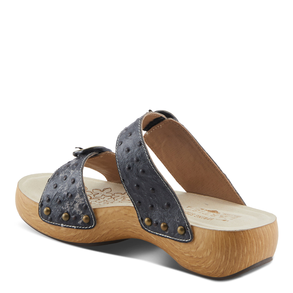 L'Artiste L'ARTISTE NOSTALGISH SANDALS sandal in black with handcrafted leather design