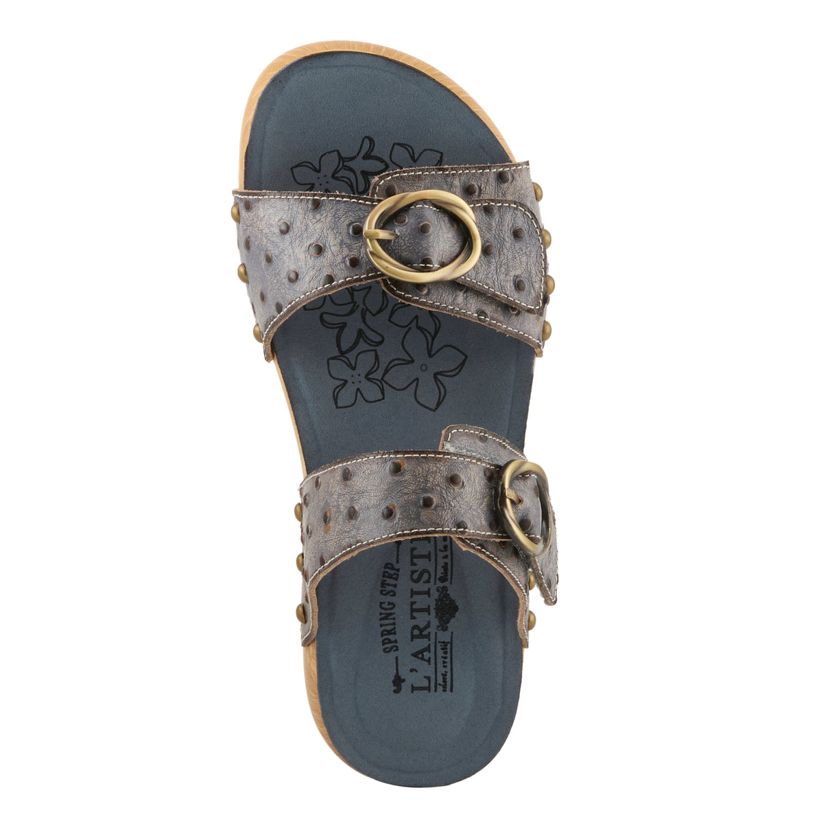 L'Artiste L'ARTISTE NOSTALGISH SANDALS sandal in slate with handcrafted leather design