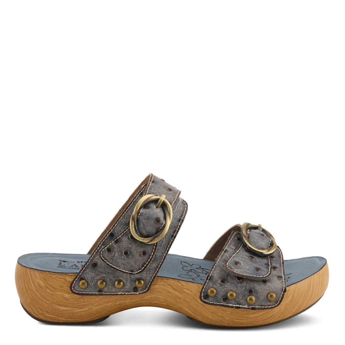 L'Artiste L'ARTISTE NOSTALGISH SANDALS sandal in slate with handcrafted leather design