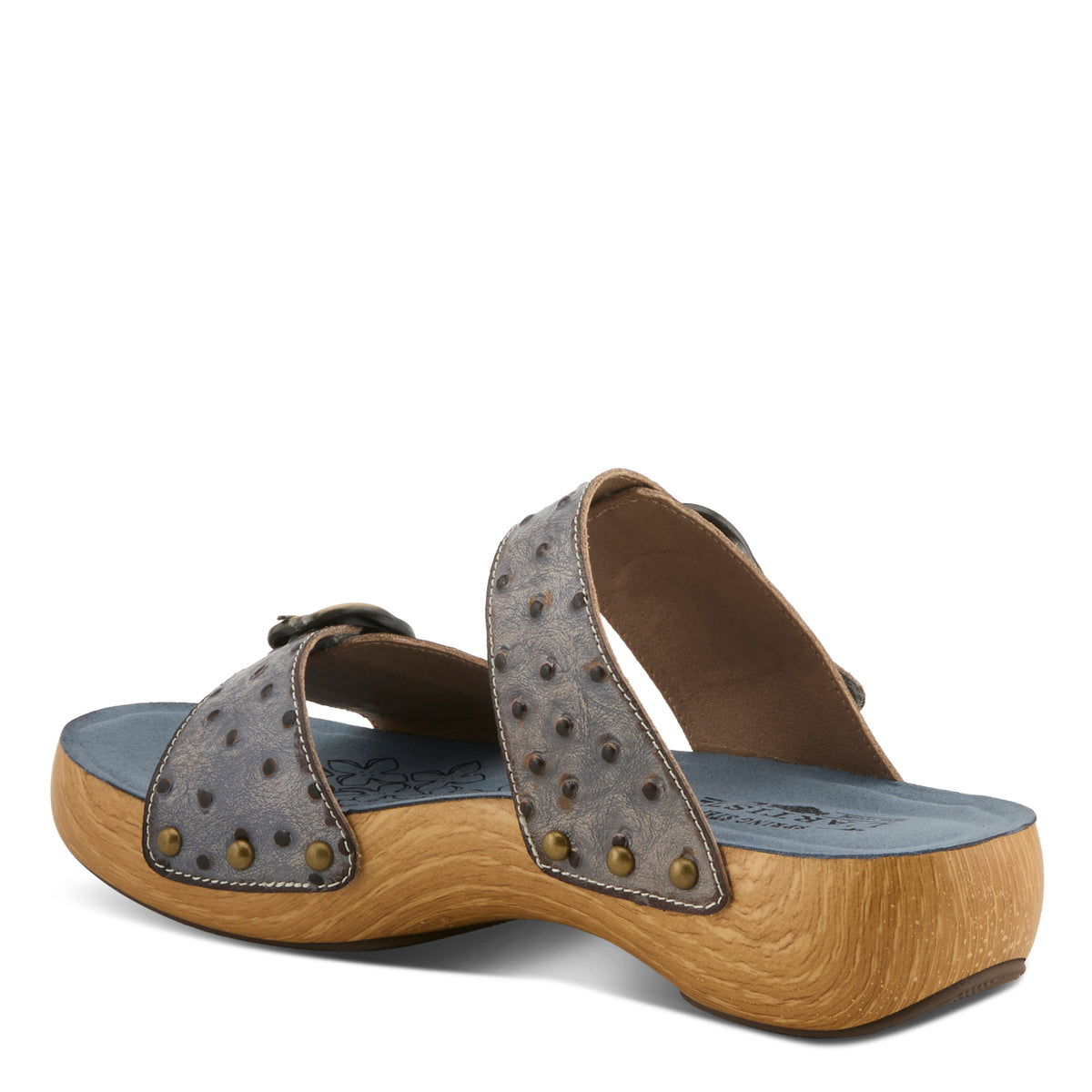 L'Artiste L'ARTISTE NOSTALGISH SANDALS sandal in slate with handcrafted leather design