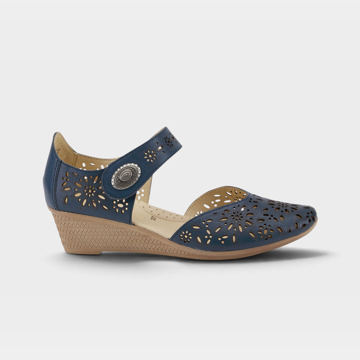 Spring Step Nougat Navy Mary Jane Shoe
