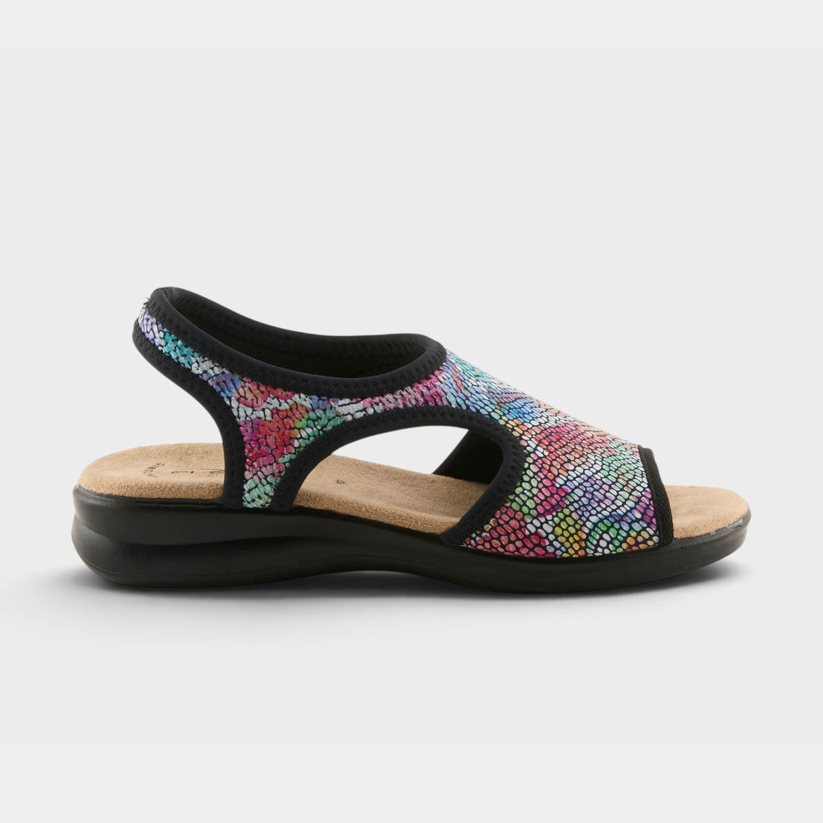 Flexus Nyaman-Art Black Multi Sandal