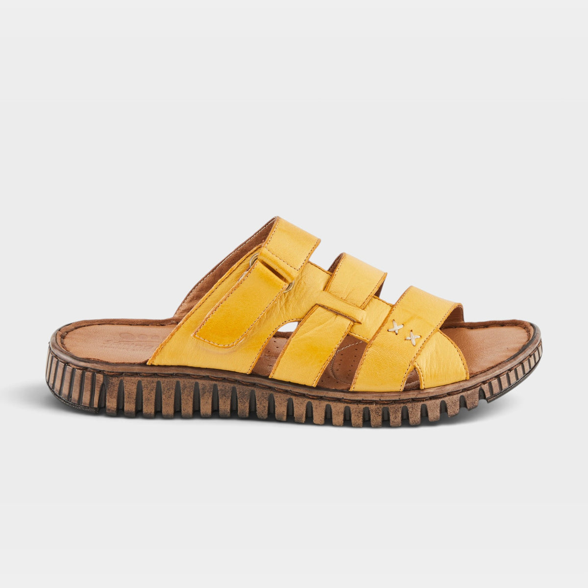Spring Step Olly Mustard Slide Sandal