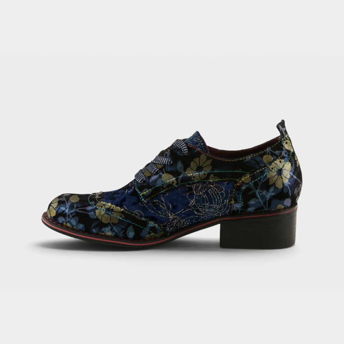 L'Artiste Oneofakind shoes in Blue Multi, side view
