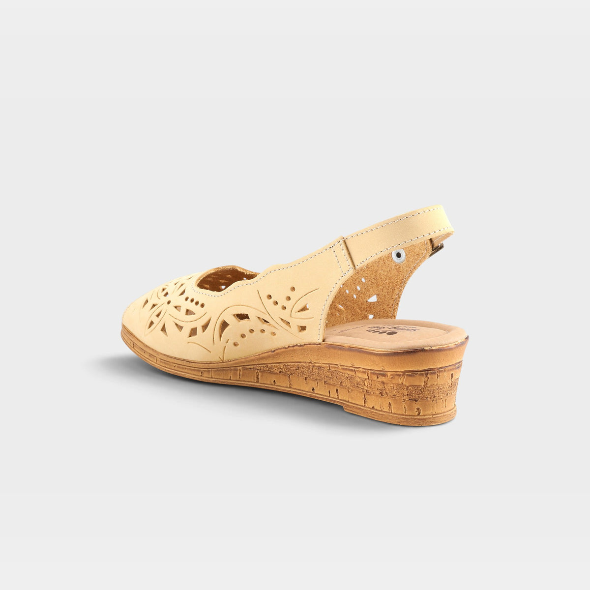 Spring Step Orella Light Yellow Nubuck Sandal