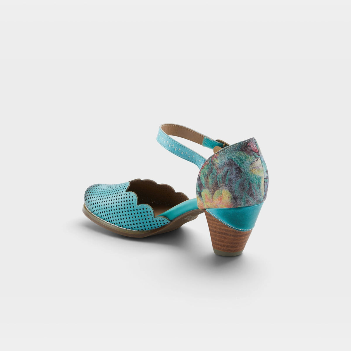 L'Artiste Parchelle Mary Jane shoes in Sky Blue Multi, alternate angle view