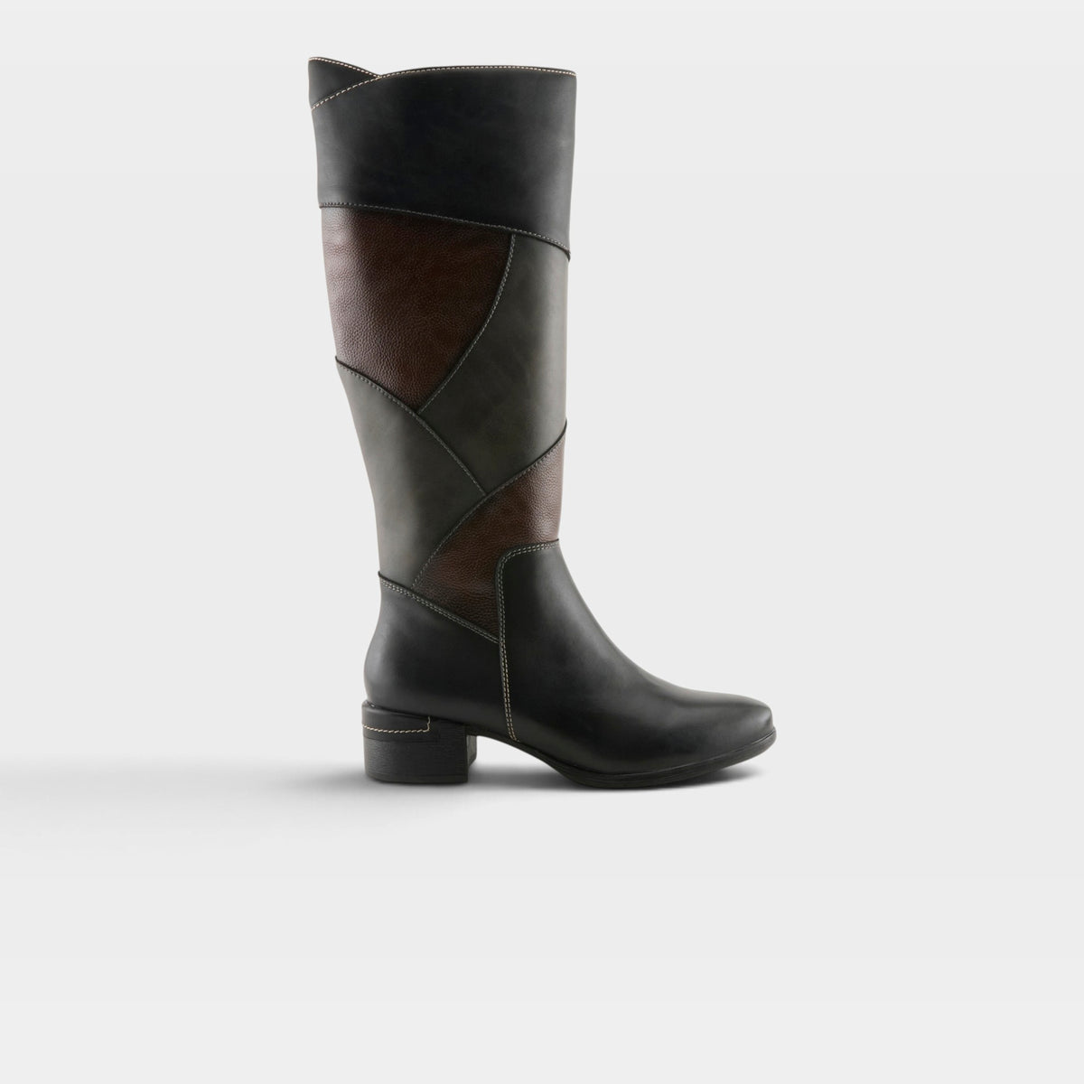 Spring Step Patchwork Black Multi Casual Boot