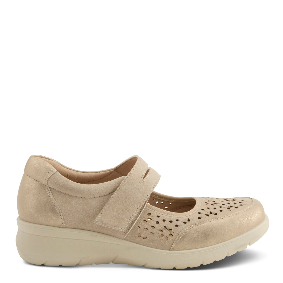 Flexus FLEXUS PENDLETON SHOES comfort shoe in soft gold with flexible sole