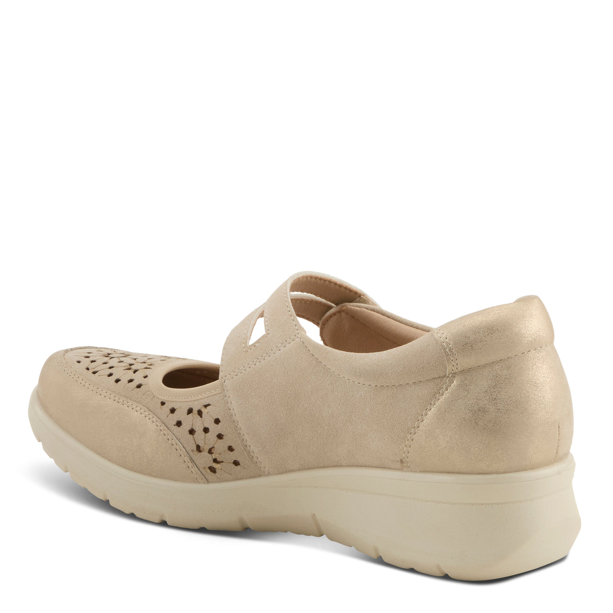 Flexus FLEXUS PENDLETON SHOES comfort shoe in soft gold with flexible sole