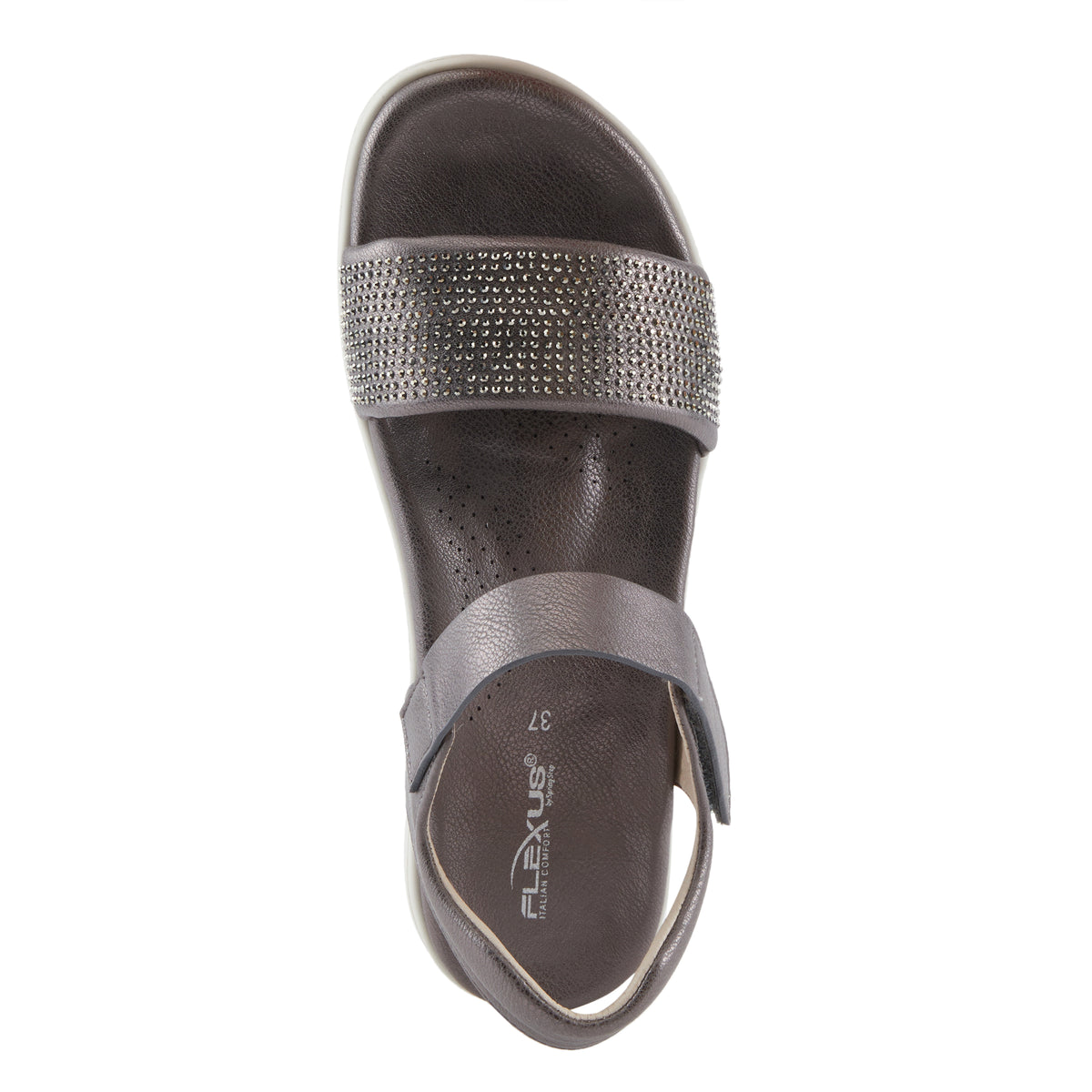 Flexus FLEXUS QUINTESSA SANDALS sandal in charcoal with flexible sole