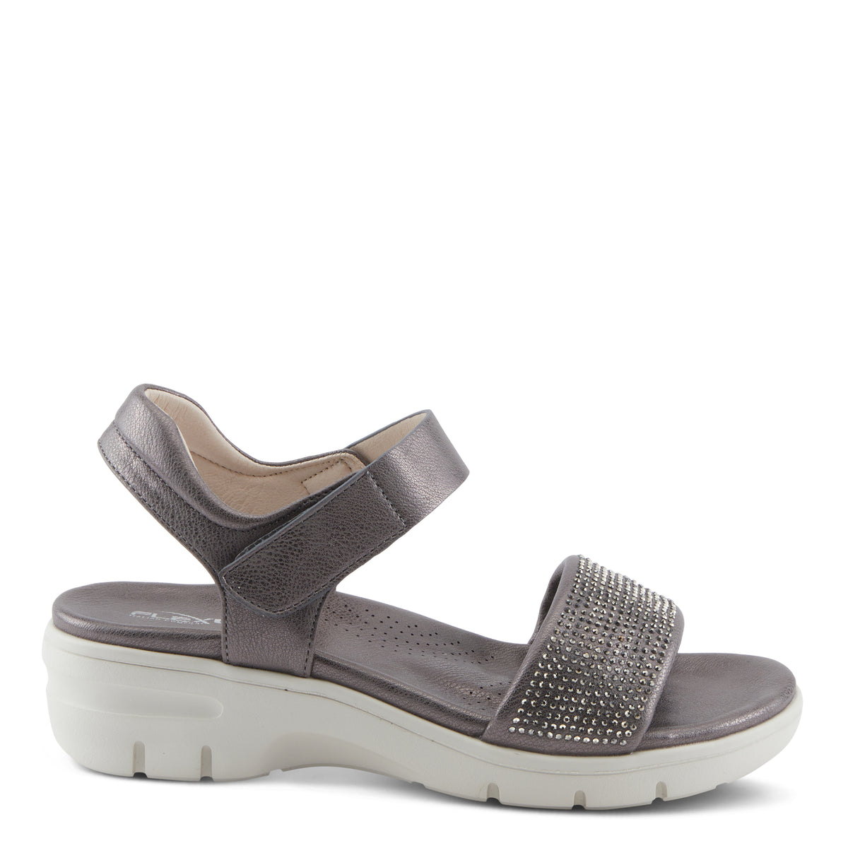 Flexus FLEXUS QUINTESSA SANDALS sandal in charcoal with flexible sole
