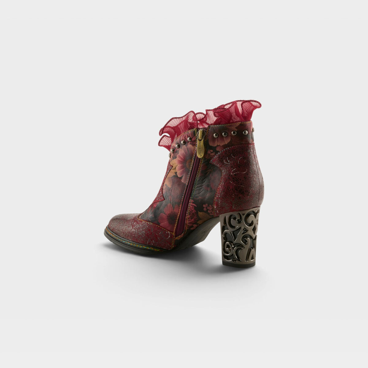 L'Artiste Razzy boots in Bordeaux Multi, alternate angle view