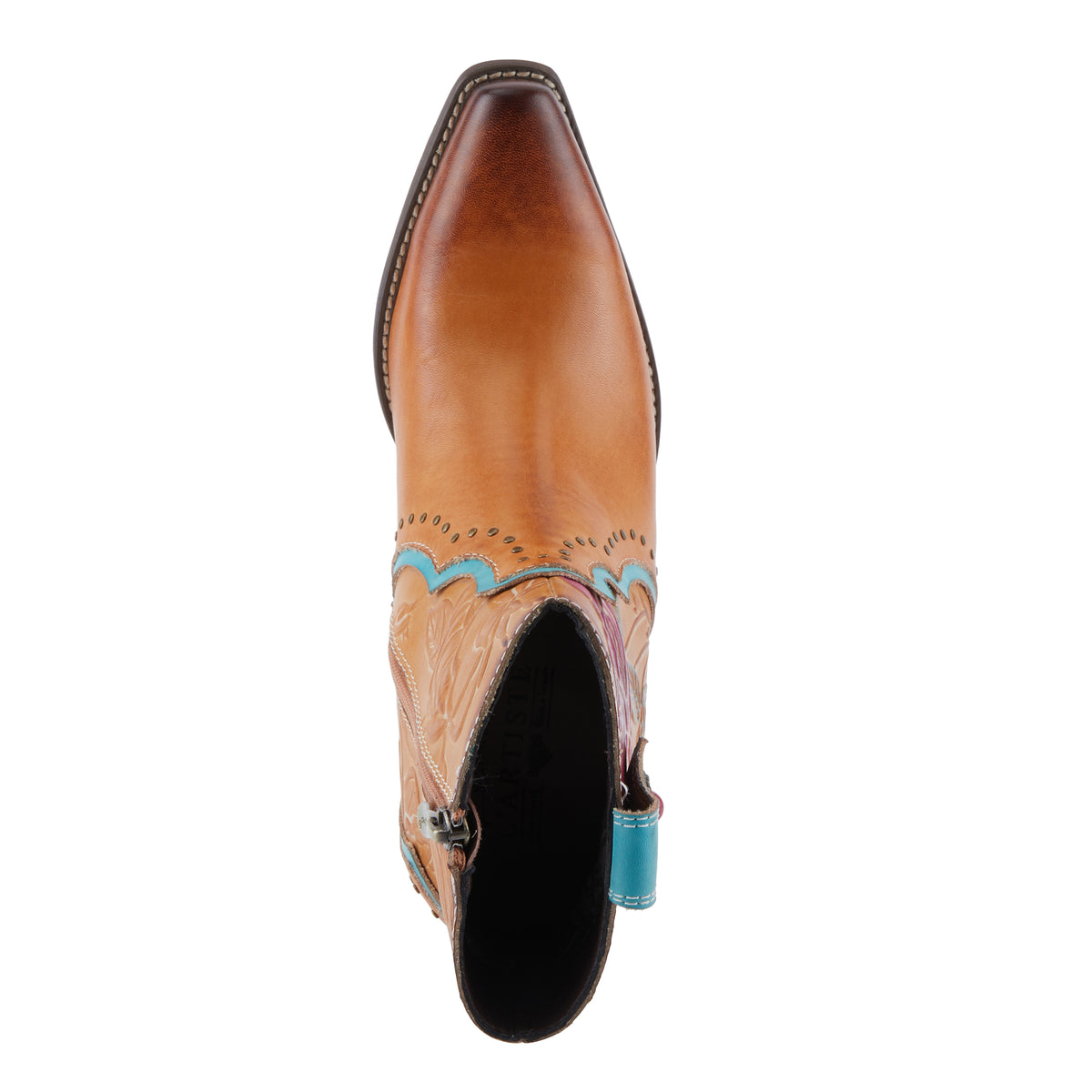 L'Artiste L'ARTISTE REBAMAC BOOTS boot in camel with handcrafted leather design